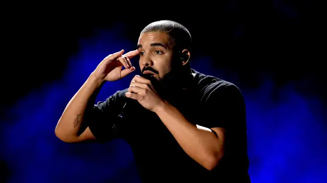 Drake performing.