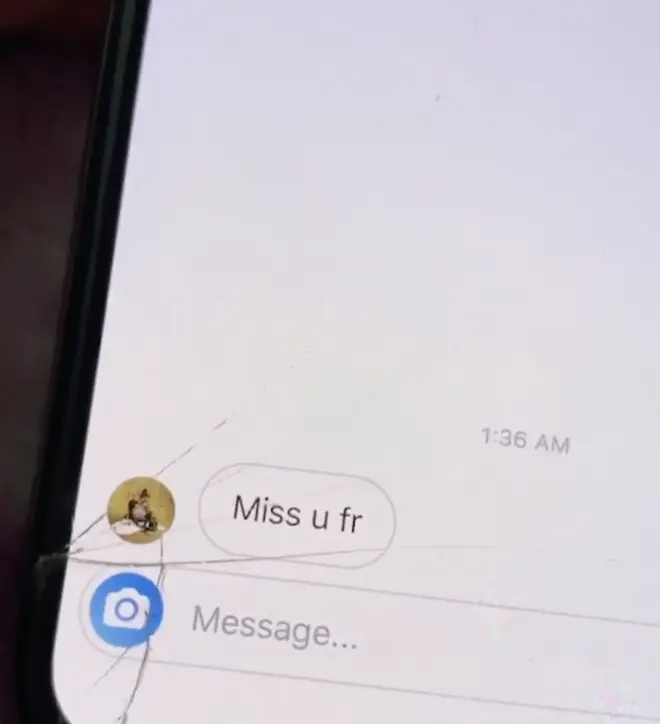 "Miss you fr," reads the message which Jade later showed was from Offset&squot;s verified Instagram account.