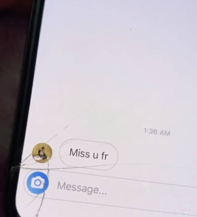 "Miss you fr," reads the message which Jade later showed was from Offset&squot;s verified Instagram account.