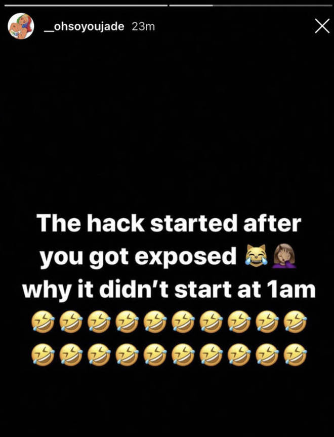 Jade responds after Cardi & Offset claim the DM's were due to an account hack