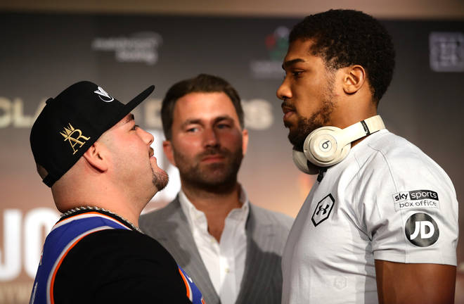 Andy Ruiz Jr and Anthony Joshua will go head to head in a rematch on Saturday 7th December in Dubai. (Pictured in 2019.)