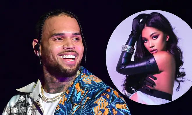 Chris Brown has shared the first photo of Ammika Harris while she was pregnant.