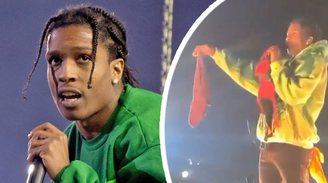 ASAP Rocky furious after boxer shorts thrown on stage