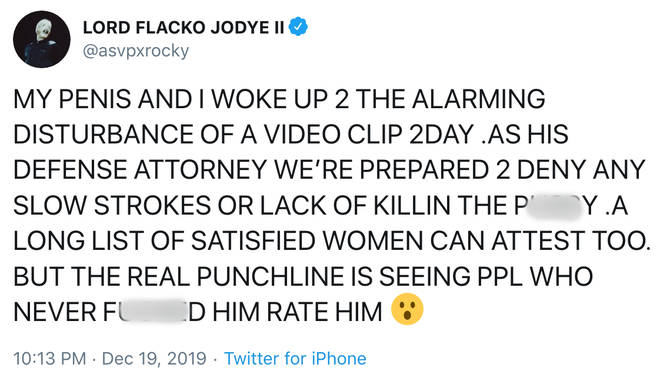 ASAP Rocky responds to sex tape leak