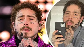 Post Malone reveals huge new face tattoo