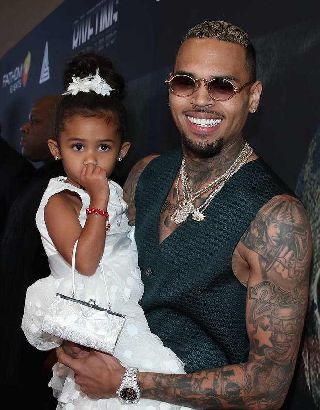 Brown, who just welcomed his first son with ex-flame Ammika Harris, named his seventh studio album after Royalty in 2015. (Pictured here in 2017)