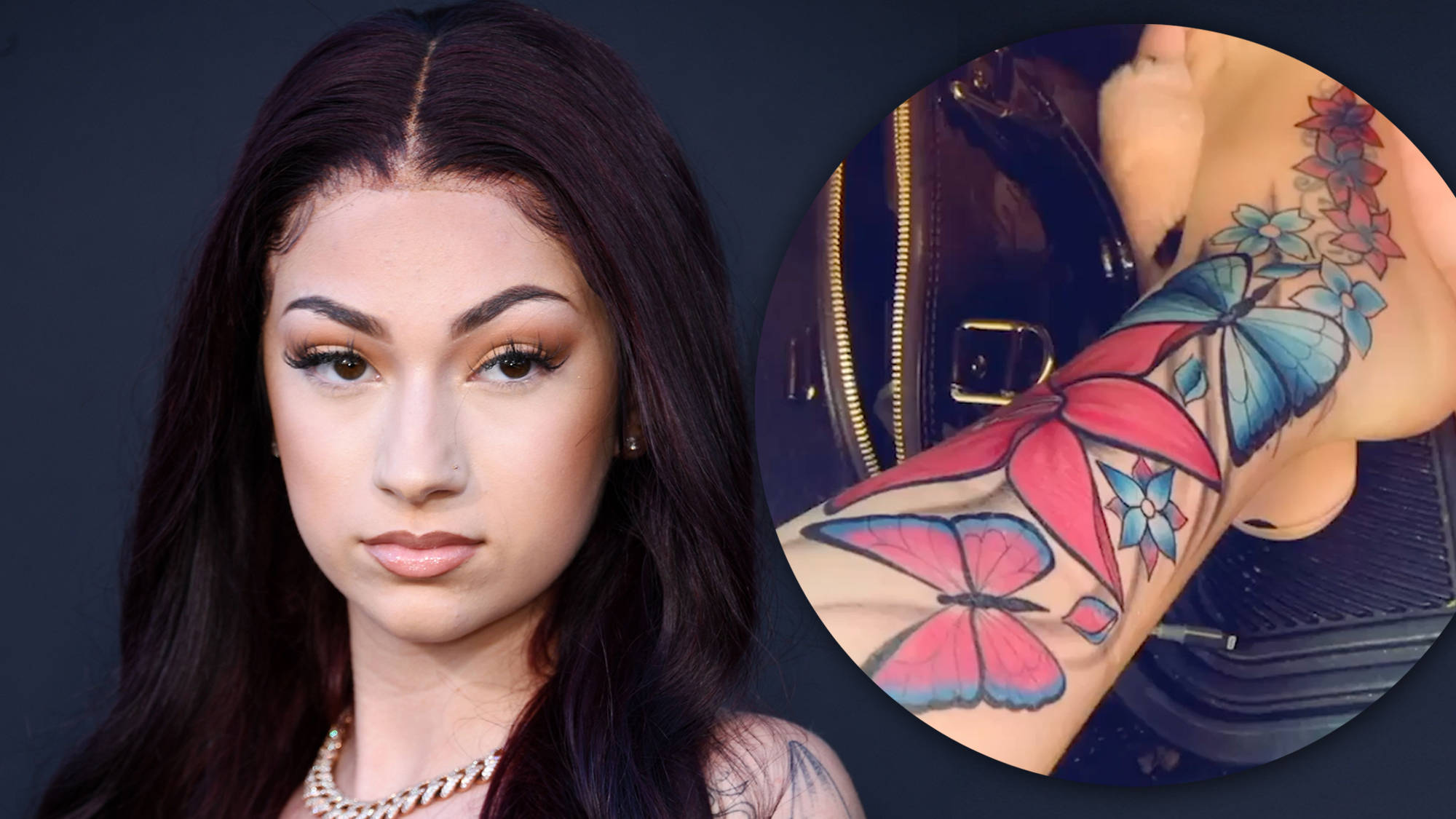 Bhad bhabie butterfly hand tattoo:
