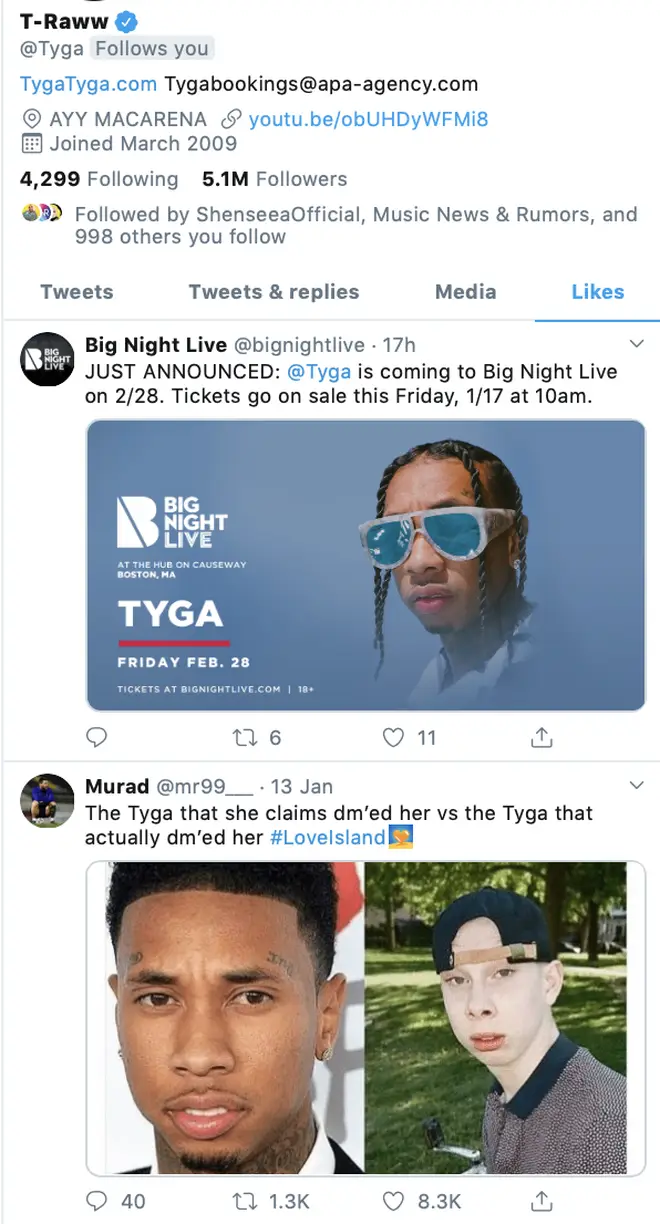 Tyga also liked a meme mocking Eve's claims on Twitter