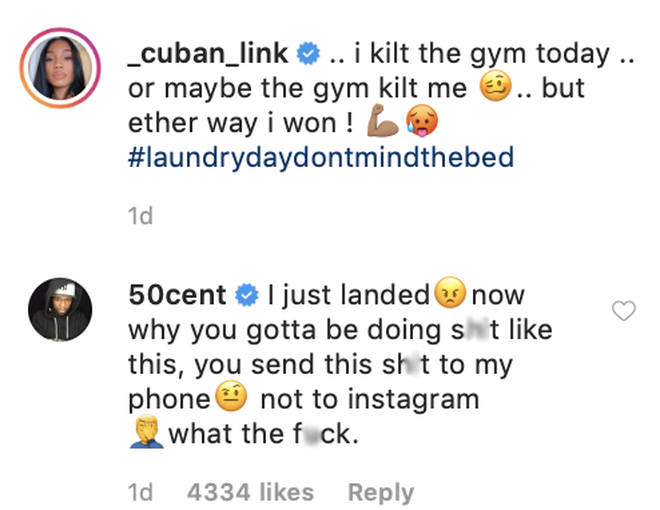 50 Cent responds to Cuban Link's post