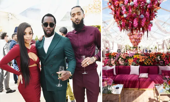Nipsey Hussle and Lauren London appear to be inspiration for Roc Nation brunch floral theme