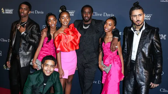 Diddy and his family attended the Clive Davis pre-Grammys party
