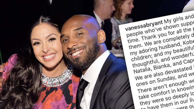 Kobe Bryant's wife Vanessa Bryant has shared her first statement following the deaths of her husband and her daughter Gianna.