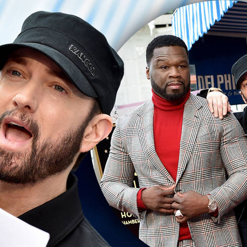 Eminem inducted 50 Cent into the Hollywood Walk Of Fame with a heartfelt speech.