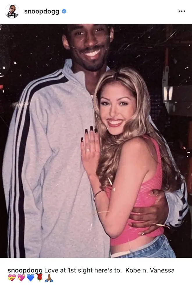"Love at 1st sight here’s to. Kobe n. Vanessa," Snoop captioned the photo.