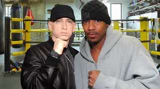 Eminme and Nick Cannon almost had a boxing match