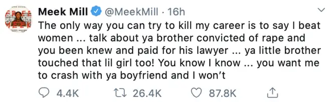 Meek Mill claims Nicki Minaj paid for her brother's lawyer fees to fight his sexual abuse case