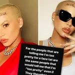 Amber Rose proudly showed off her face tattoos and defended herself against people trolling her new look.