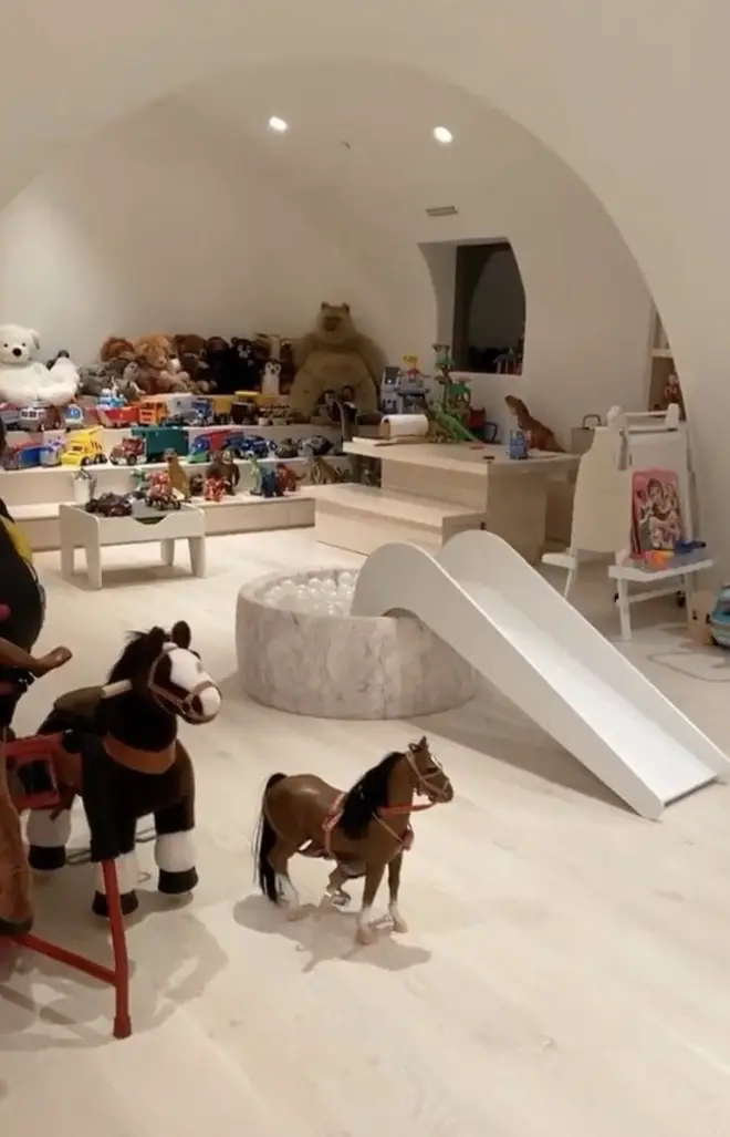 Kim Kardashian shares a video of her kids playroom