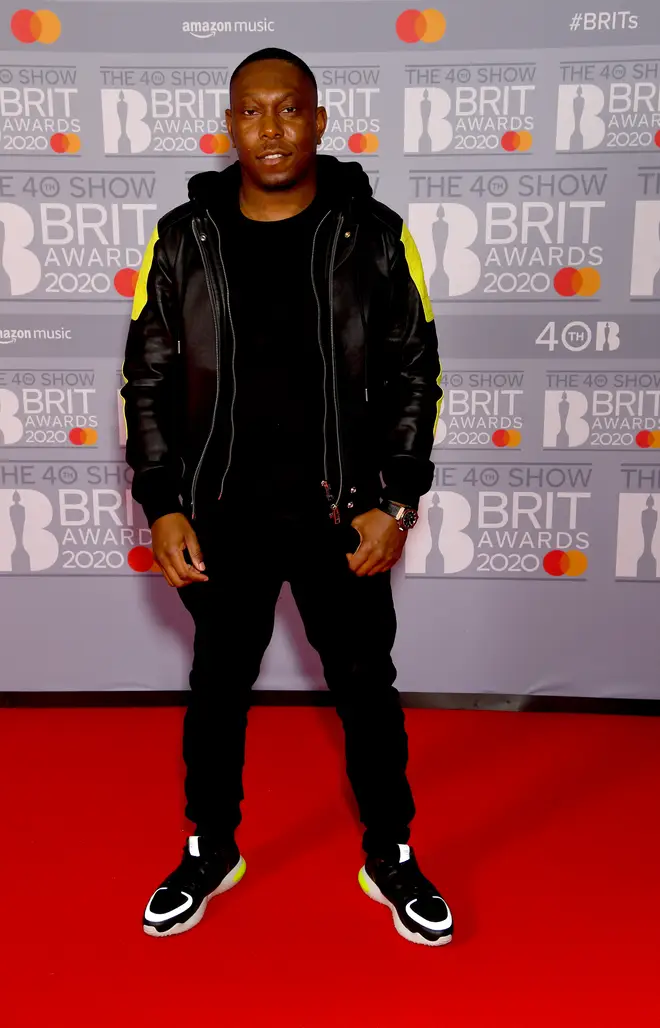 Dizzee Rascal looked slick in a leather jacket.