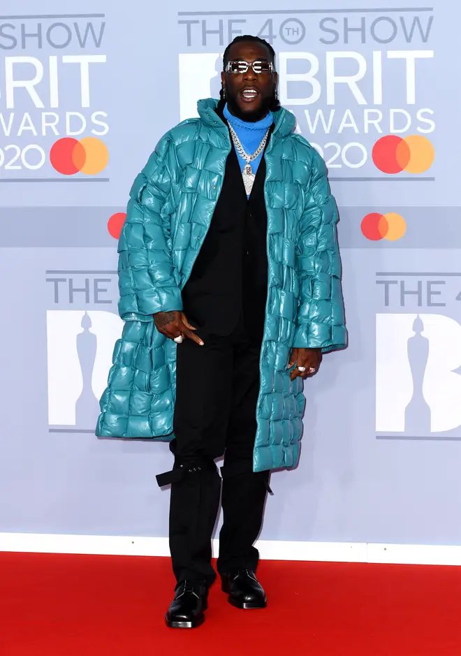 Burna Boy looked cosy in a puffer.