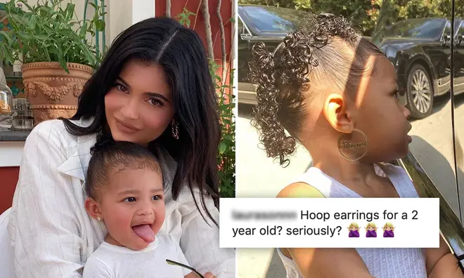 Kylie Jenner has divided options after letting daughter Stormi, 2, wear huge hoop earrings.