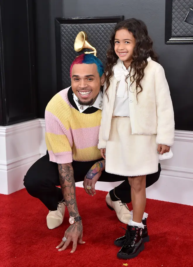 Chris Brown brought his daughter Royalty to the 62nd Annual Grammy Awards.