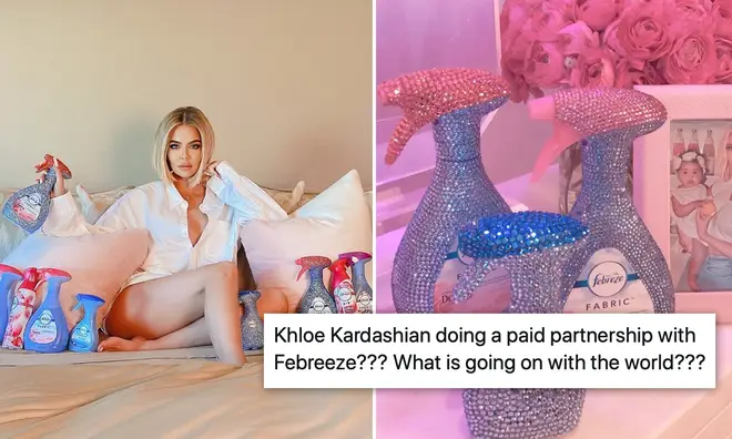 Khloe Kardashian is being ridiculed for her latest sponsored post with Febreze.