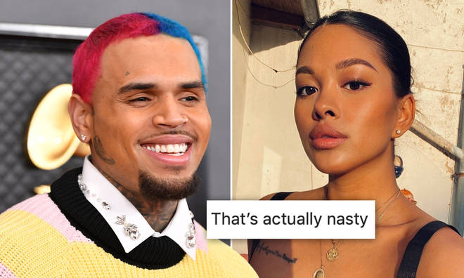 Chris Brown has been criticised over a meme about sexual health.