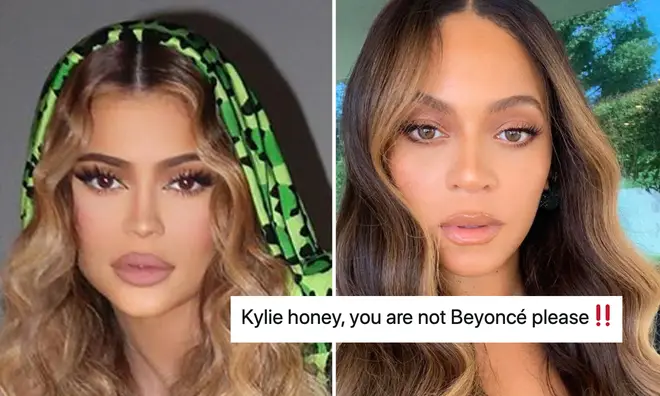 Kylie Jenner has been accused of 'copying' Beyonce in her latest Instagram photos.