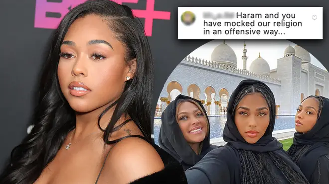 Jordyn Wood responds to backlash after pictured wearing an Abaya outside of a mosque