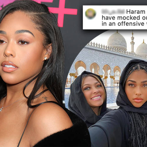 Jordyn Wood responds to backlash after pictured wearing an Abaya outside of a mosque