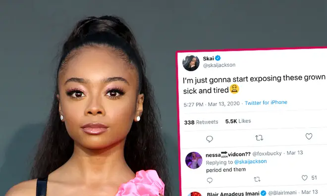 Skai Jackson exposes "creepy grown men" for sending her inappropriate DMs