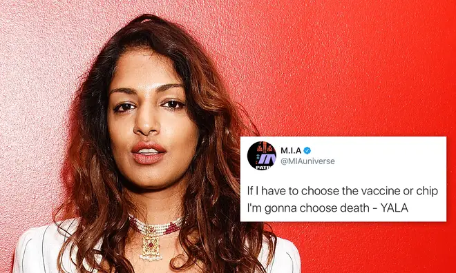 M.I.A. has sparked controversy by saying she'd rather die than get a coronavirus vaccination.