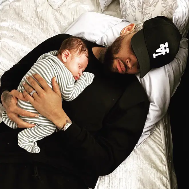 Chris Brown and his son Aeko Catori.