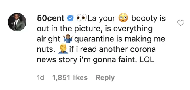 50 Cent came through with the eyes emojis.