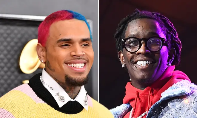 Chris Brown has teased his upcoming mixtape with Young Thug.