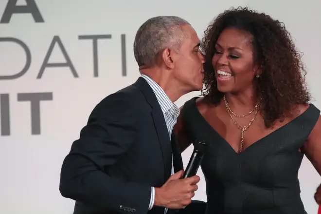 The Obamas signed a production deal with Netflix in 2019. (Pictured here in October 2019.