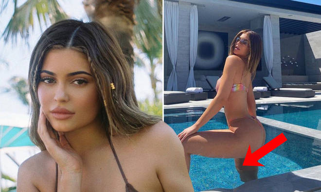 Kylie Jenner deleted one of her latest bikini selfies after she was accused of Photoshopping herself.
