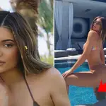 Kylie Jenner deleted one of her latest bikini selfies after she was accused of Photoshopping herself.