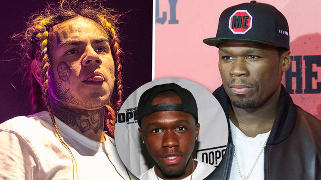 Tekashi 6ix9ine throws shade at 50 Cent's relationship with his son Marquise
