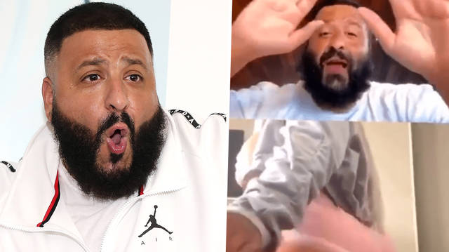 DJ Khaled reacts to awkward encounter with female fan on his IG Live