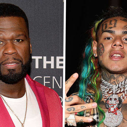 50 Cent reacts to mural of him as Tekashi 6ix9ine