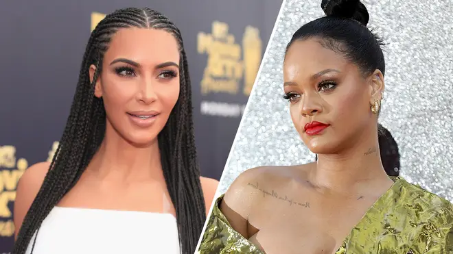 Kim Kardashian attends the 2018 MTV Movie And TV Awards /  Rihanna attends the 'Ocean's 8' UK Premiere.