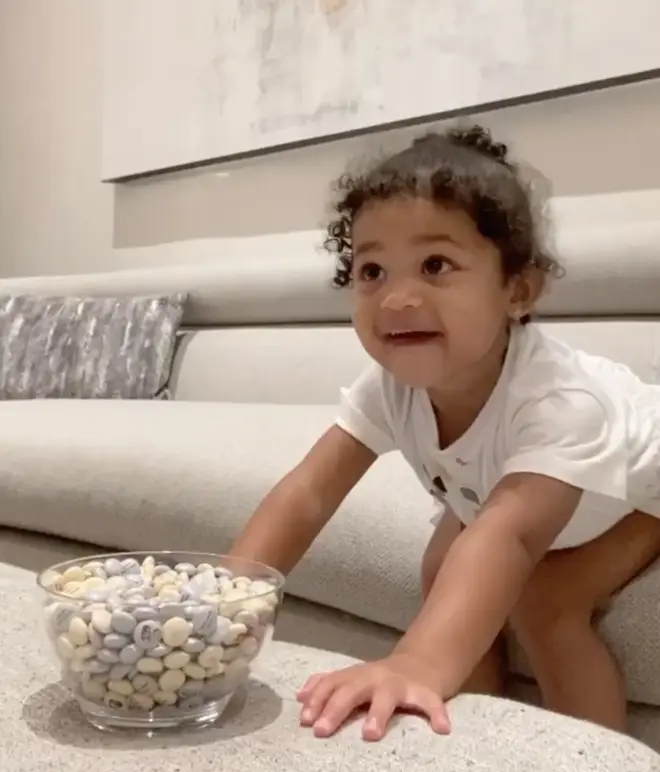 Kylie Jenner shared a video of herself teaching Stormi patience in an adorable video.