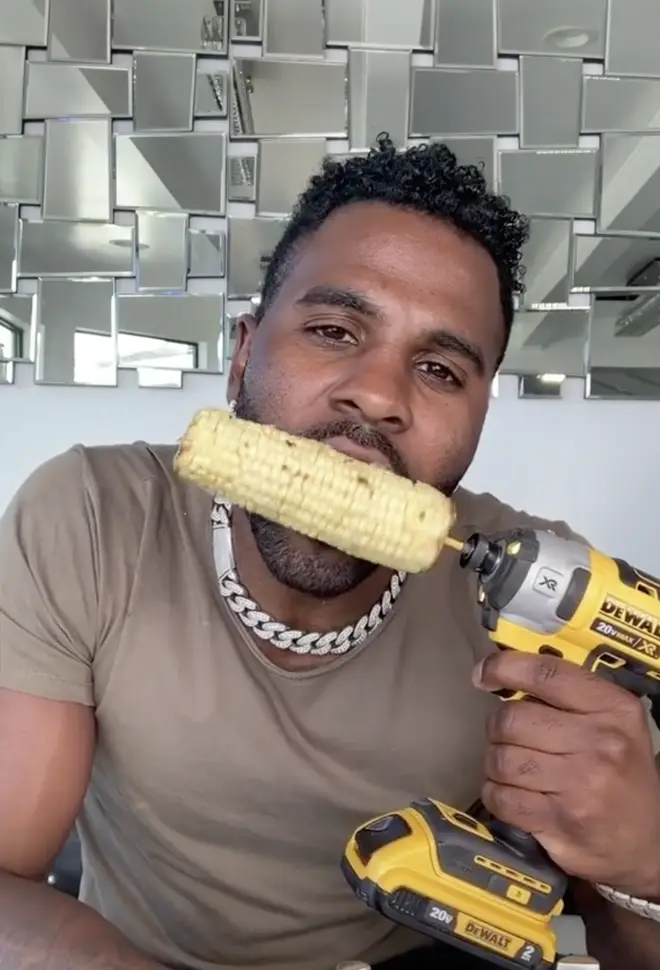 Jason Derulo chipped his teeth while eating a corn on the corn from a power drill.