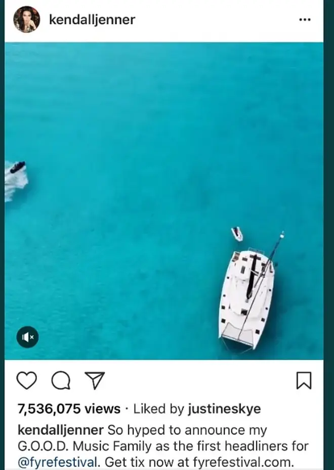 Kendall Jenner's 2017 Instagram Post promoting Fyre Festival landed her in a lawsuit