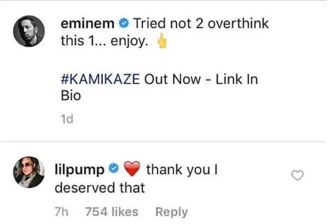 Lil Pump responding to Eminem's new album 'Kamikaze'