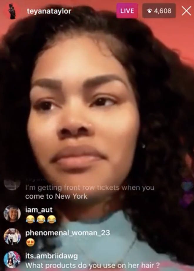 Teyana shot her daughter a look after she asked, "Why don&squot;t we kiss that baby?"
