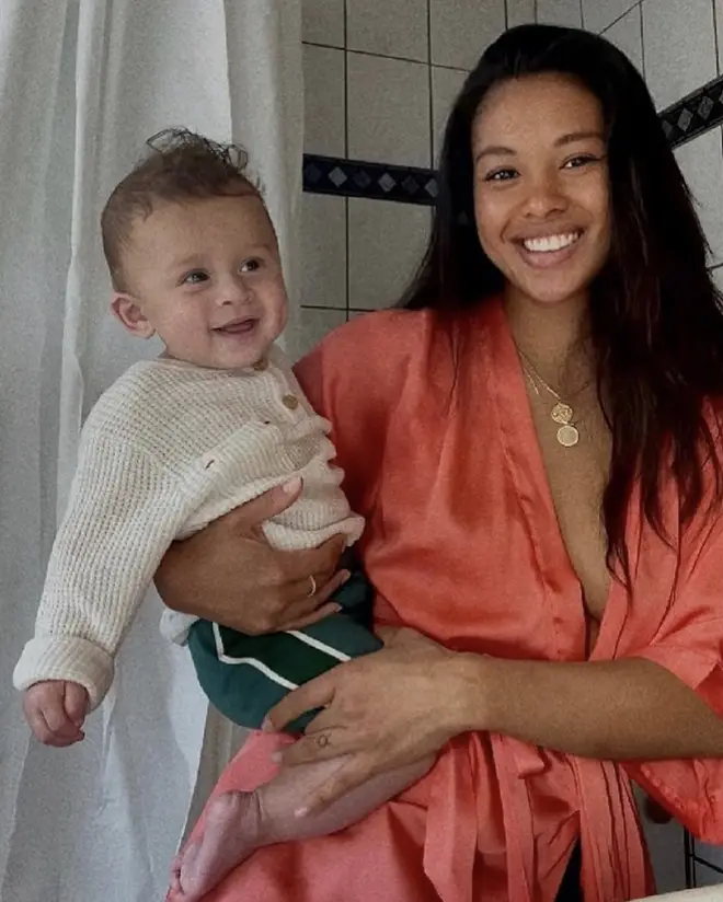 Ammika gave birth to her son with Chris Brown, Aeko Catori, in November 2019.