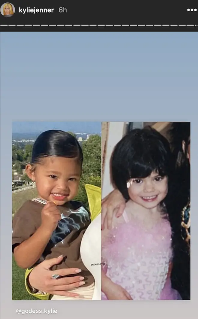 Kylie Jenner shares adorable throwback in side-by-side photo with daughter Stormi